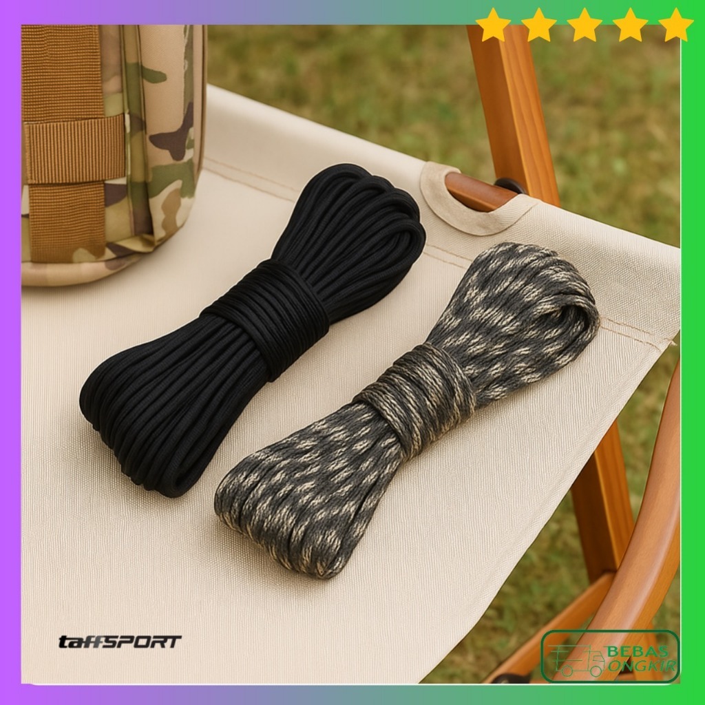 TENDA TaffSPORT Paracord Corda 31 Metros 4mm 7 Núcleo Barraca De Aventura De Acampamento Nylon À Prova D'água E Resisten