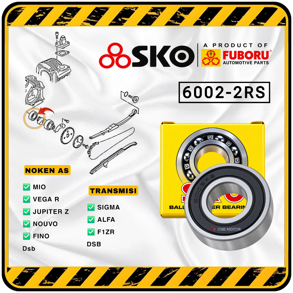 SKO Por FUBORU > Rolamento Laker Laher 6002-2RS | Noken Como MIO VEGA R Júpiter Z Transmissão F1ZR