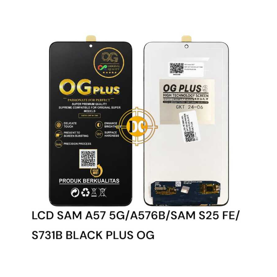 Tela De Toque LCD OG PLUS SAMSUNG GALAXY A57 5G A576B/S25 FE S731B Preta