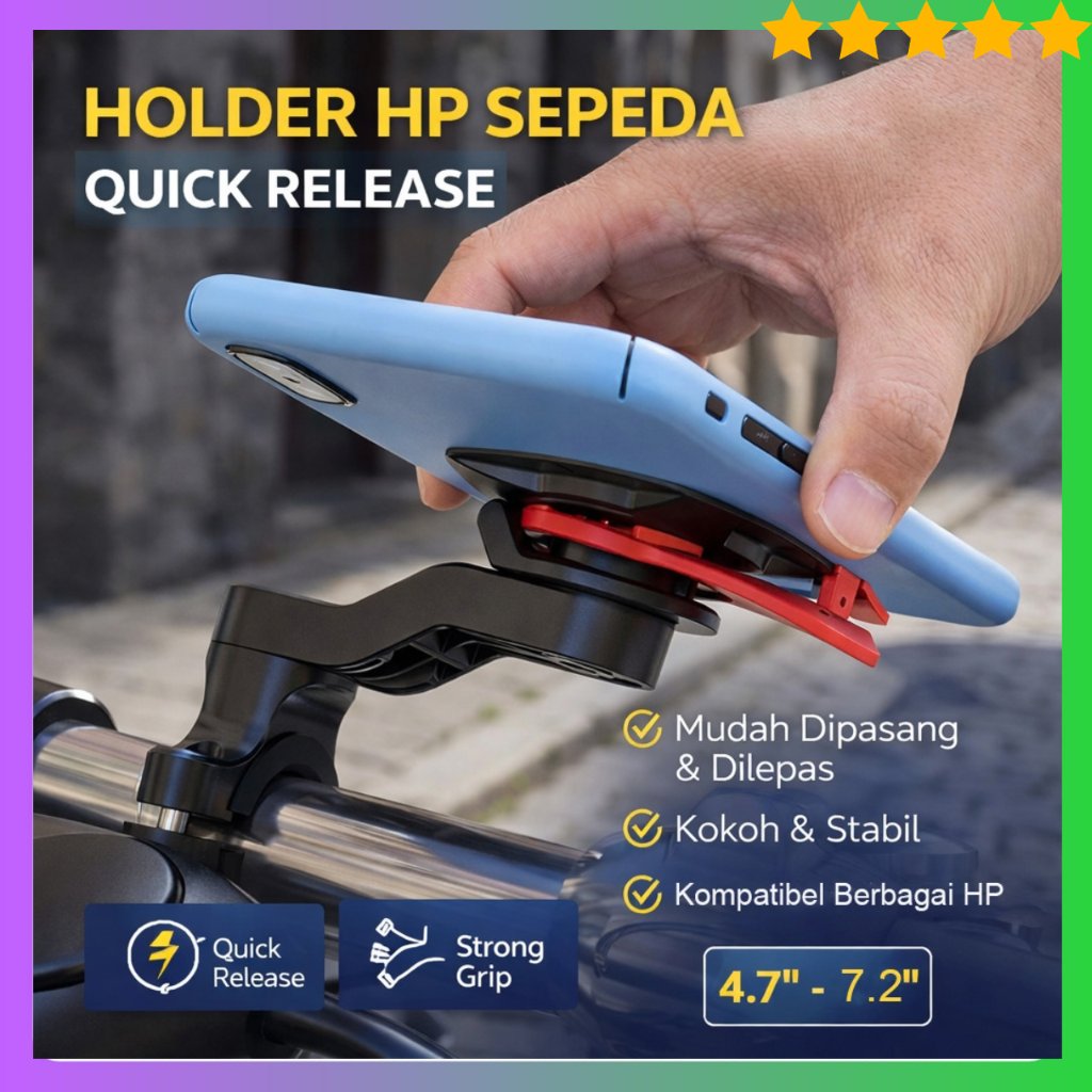 Braçadeira Universal Para Guidão De Motocicleta , Liberação Rápida , Suporte HP , Forte , Estável , Anti-Queda , Alloet 