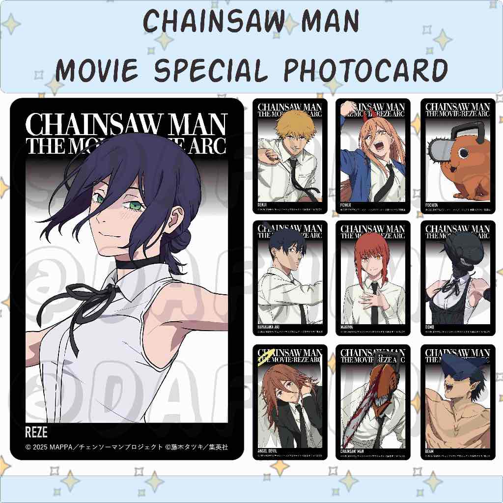 Motosserra Homem Filme REZE ARC Edição Especial Fotocard ANIME em Oferta na Shopee