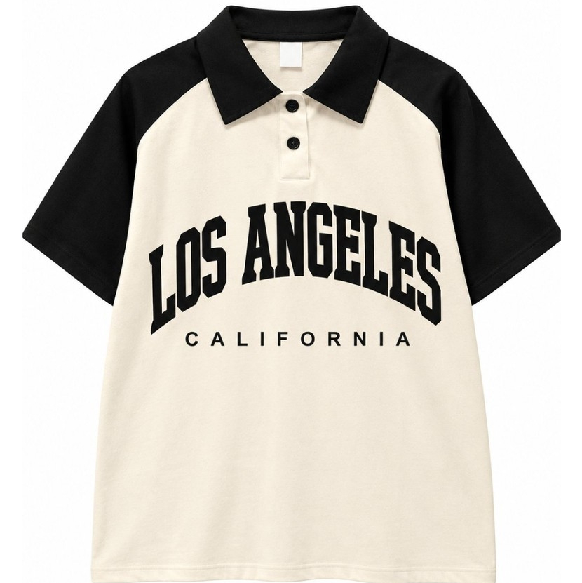 Los Angeles California Casual Streetwear Raglan Camiseta Oversized Para Homens E Mulheres