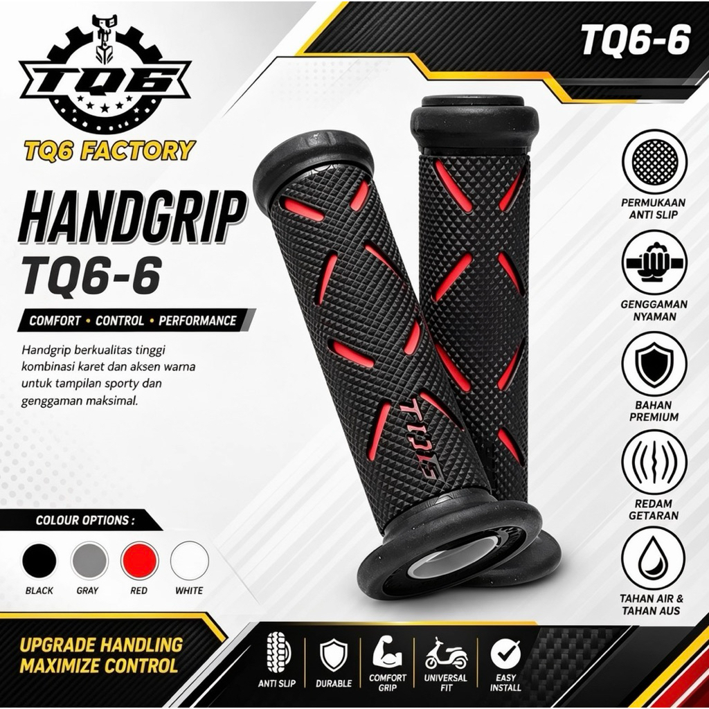 Punho De Motocicleta TQ6-6 Premium – Antiderrapante , Confortável , Universal Para Todas As Motocicletas