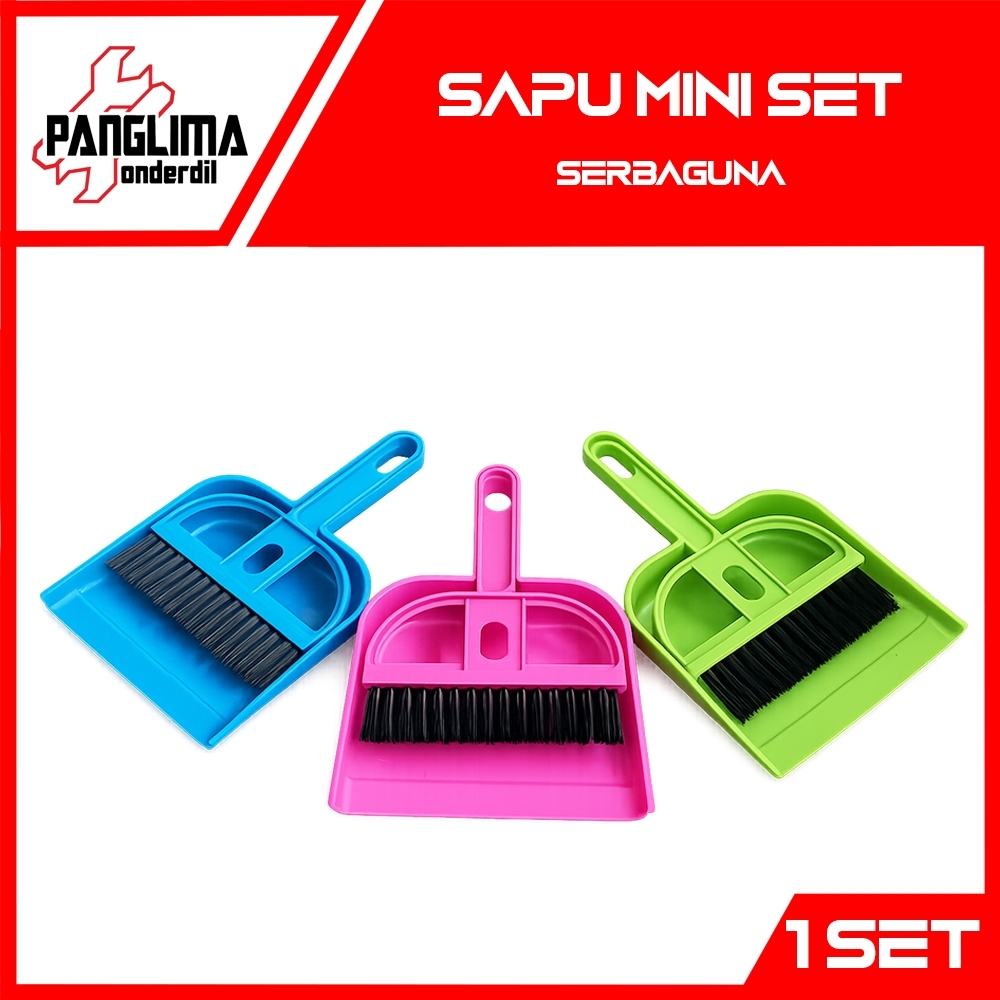 Conjunto De Mini Vassoura HIJAU , Pá Multiuso Para Carro E Motocicleta , Colher Suspensa , Azul , Verde , Rosa