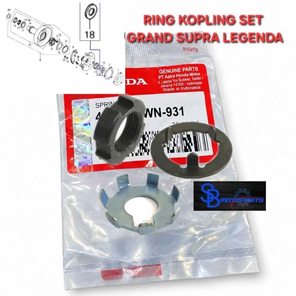 Conjunto De Anel De Porca De Embreagem GRAND SUPRA X OLD PRIMA FIT LEGEND Novo Melhor Qualidade
