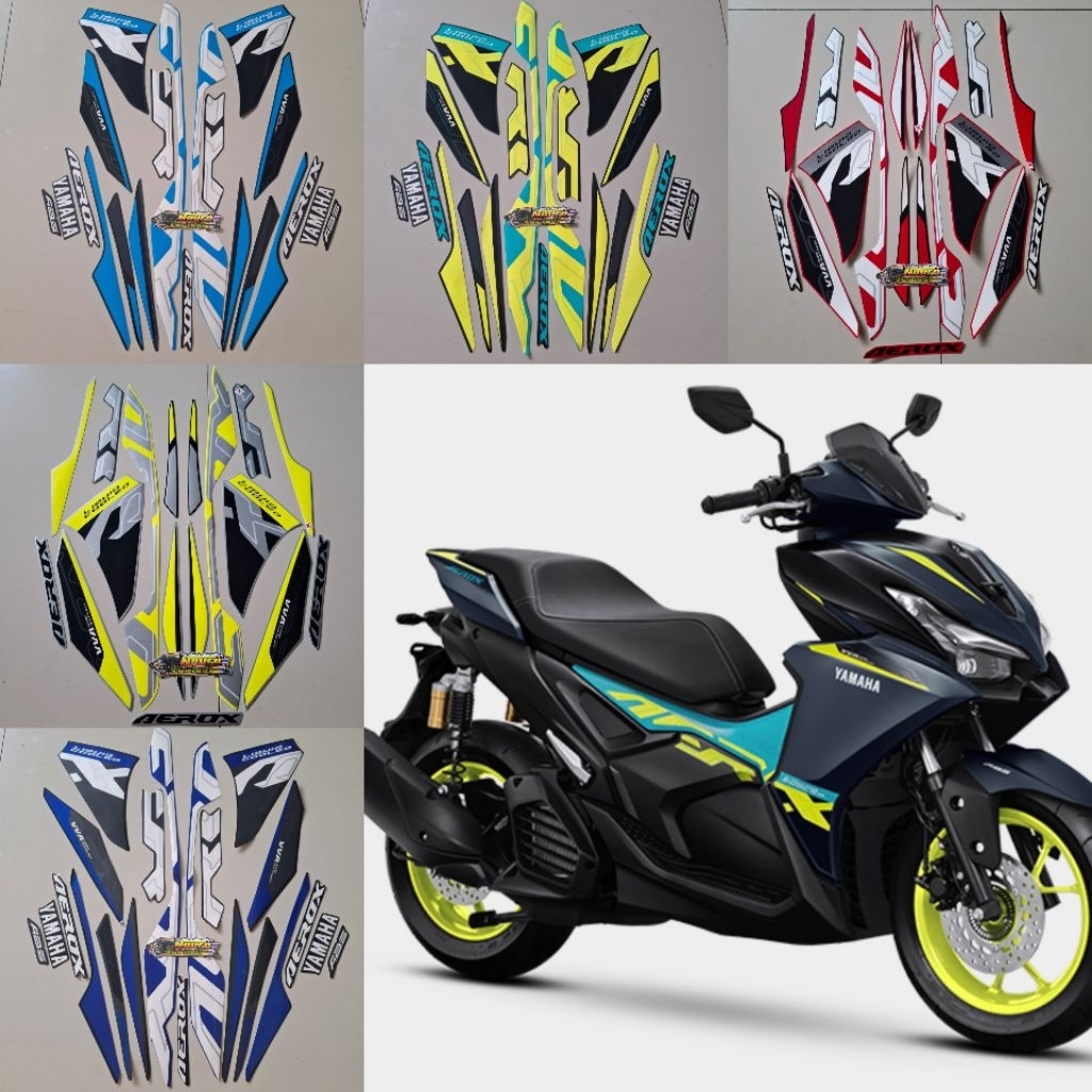 Yamaha Aerox alpha 155 2025 Striping , Lista De Carroceria De Motocicleta De Qualidade Padrão