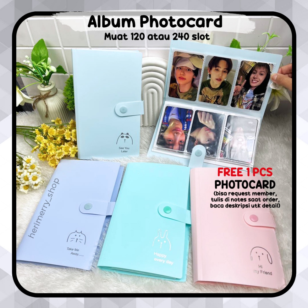 (Ajuste 120/240 SLOTS) Kpop Polaroid Estetico 2R Photocard Álbum Coreano Titular Carrinho De Visita Foto Lomo Kolbuk