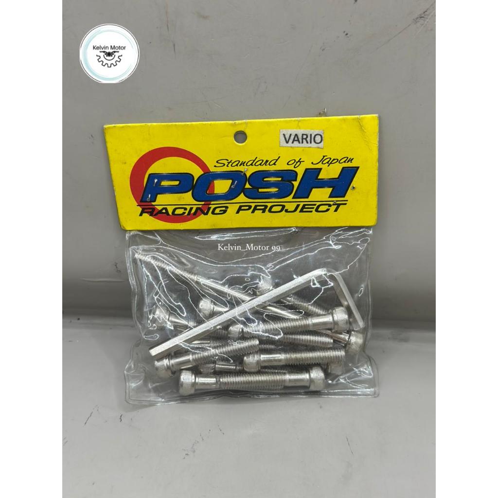 Parafuso De Tanque Vario 110 CVT 1 Conjunto + Chave L Material Cromado Antiferrugem Para Motocicletas Originais De Proje