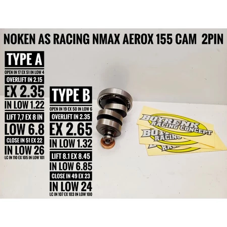 Virabrequim De Corrida NMAX/N-MAX AEROX Novo Antigo WR 155 R15 V3 CAM-BOYRENK RACING CONCEPT