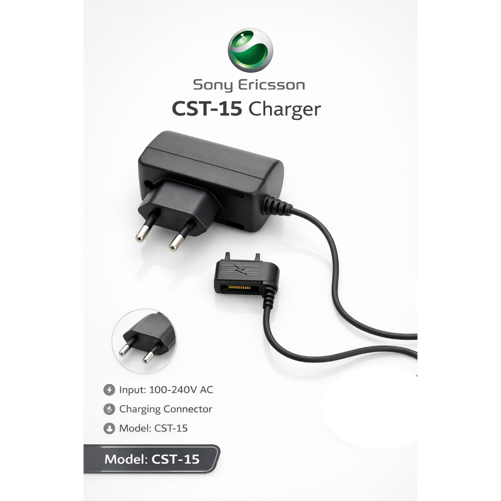 Adaptador De Viagem HP sony ERICSSON 5V 350mA + Cabo Batok Da Velha Escola Original Ericssson