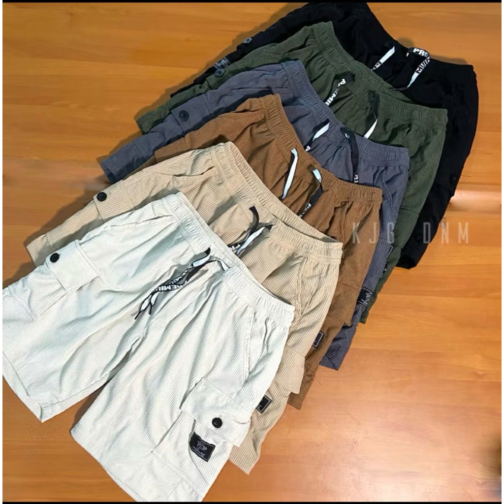 Shorts Cargo De Veludo Cotelê Originais Para Adultos