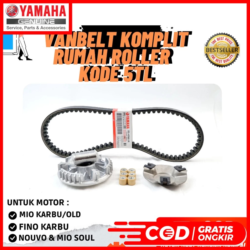 Pacote CVT Alojamento Do Rolo E VANBELT MIO CARBON SPORTY SMILE , SOUL , FINO 5TL