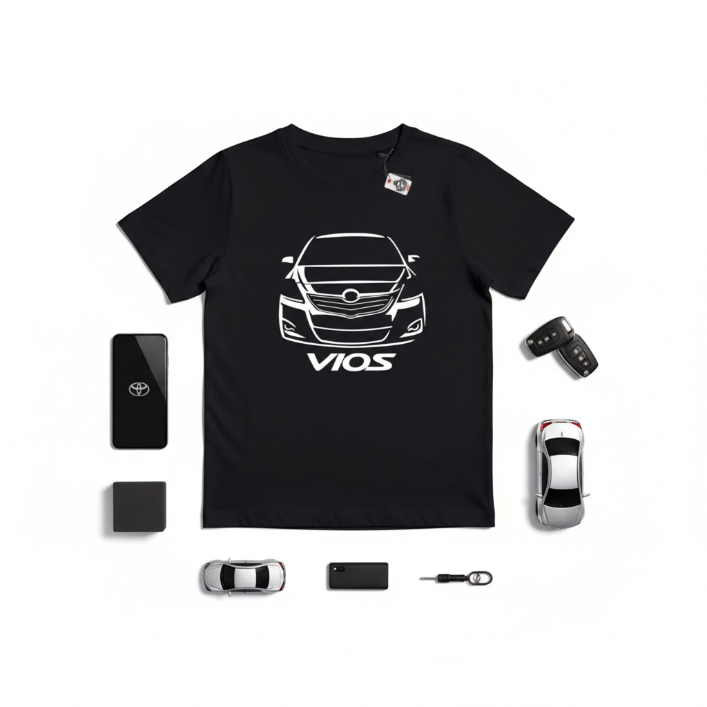 Camiseta Infantil Karimak Para Carro Toyota Vios Gen 2 Holograma Automotive Distro Camisa De Algodão Penteado 24s
