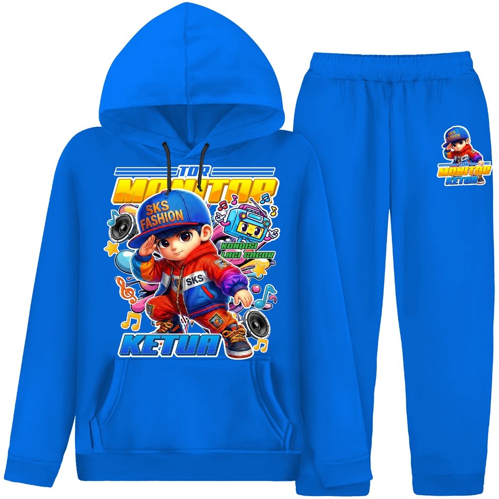 Conjunto De Moletom Esportivo Infantil TOR MONITOR Antigo Condição Novamente Gacor Head Oneset Treinamento Com Capuz Cal
