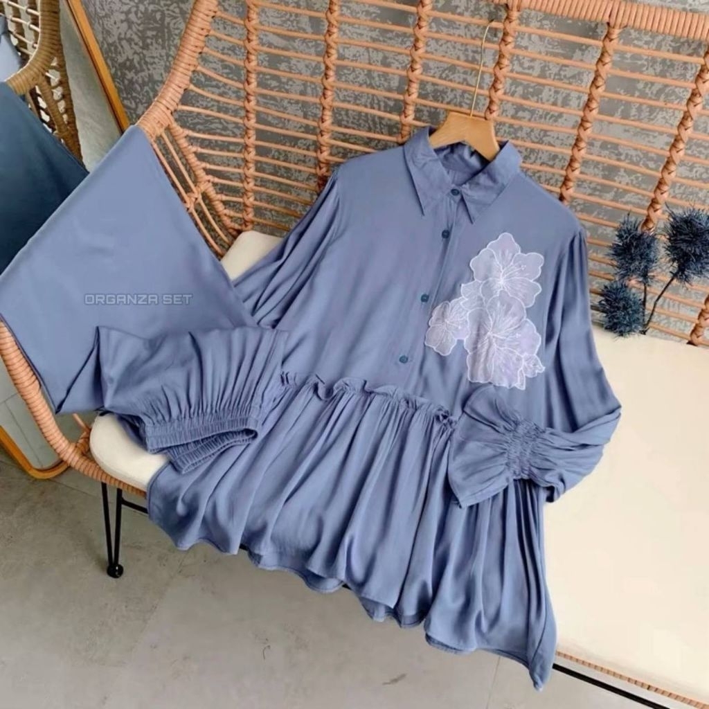 Conjunto De Organza Rayon Sarja Busui Culottes Calças/Femininas Premium Mais Recente