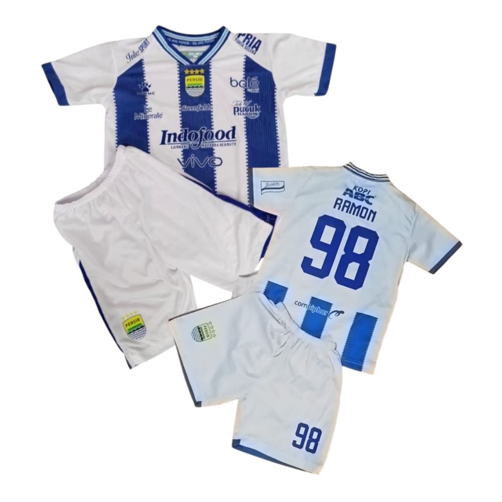 PERSIB KIDS JERSEY GO 2025-2026 Logotipo Raiado Mais Número De Nome Como Você Gosta