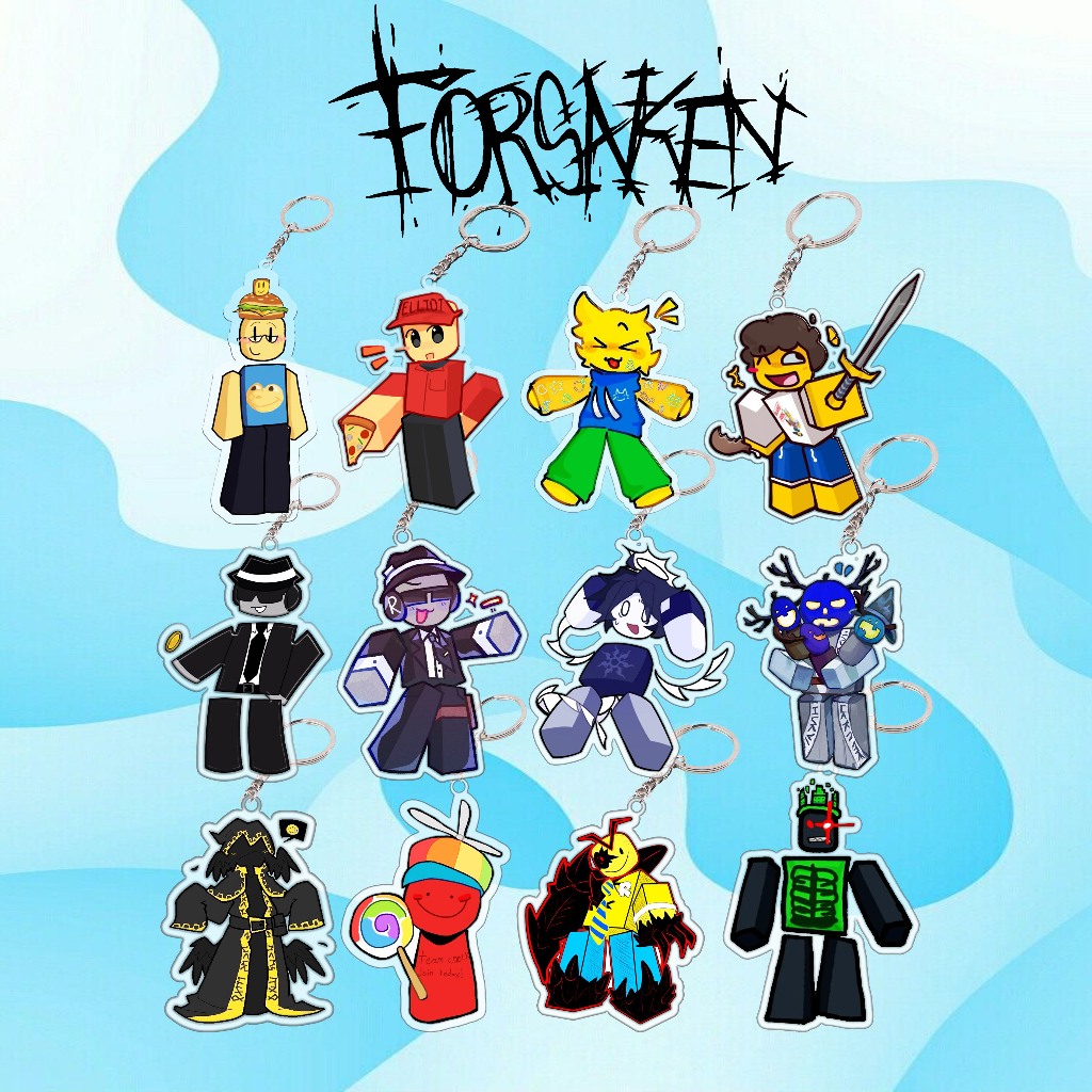Chaveiro De Personagem GANTUNGAN ROBLOX FORSAKEN SURVIVOR & KILLER/Forjado