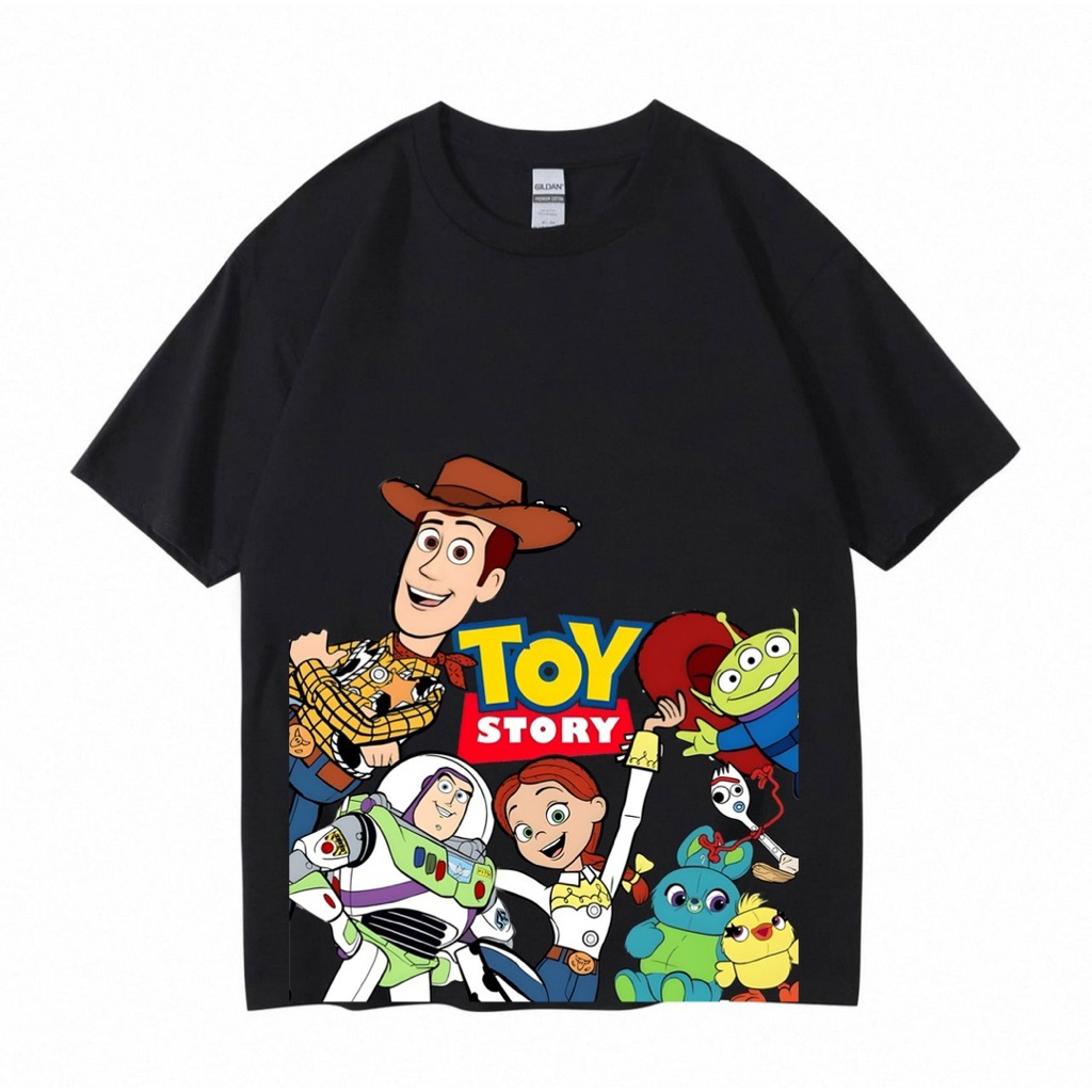 JGF-TOY STORY Distro Camiseta Grande Para Crianças/Tops Meninos/Meninas De 2 A 10 Anos De Algodão Penteado 24s