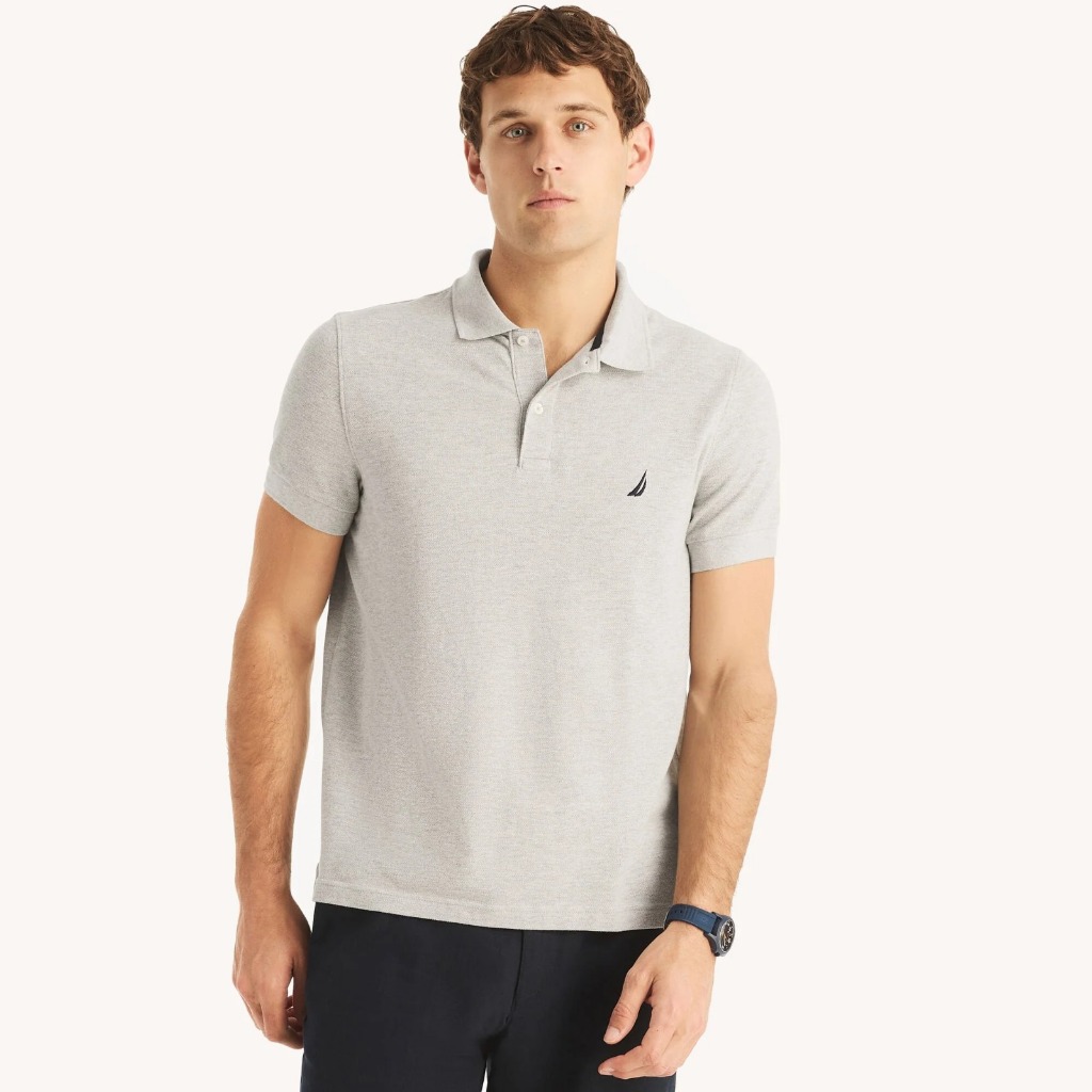 NTC-Camiseta Masculina Com Colar De Manga Curta