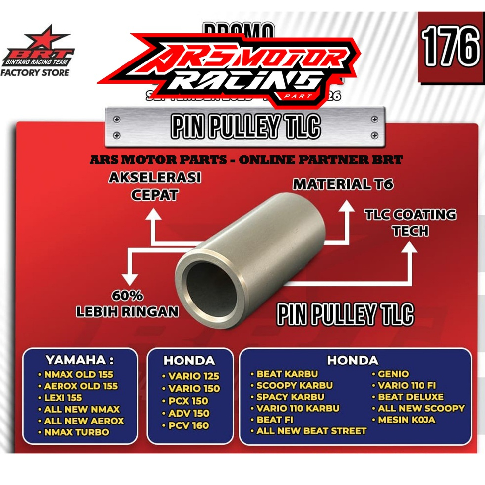 Bucha De Polia BRT TLC T6 NMAX AEROX LEXI VARIO PCX ADV BEAT Scopy GENIO