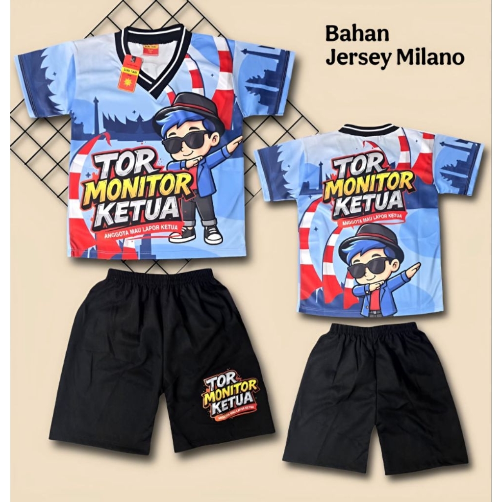 Conjunto De MONITOR TOR Para Idosos , Roupas Meninos E Meninas , JERSEY PREMIUM , Idades 1-10 Anos