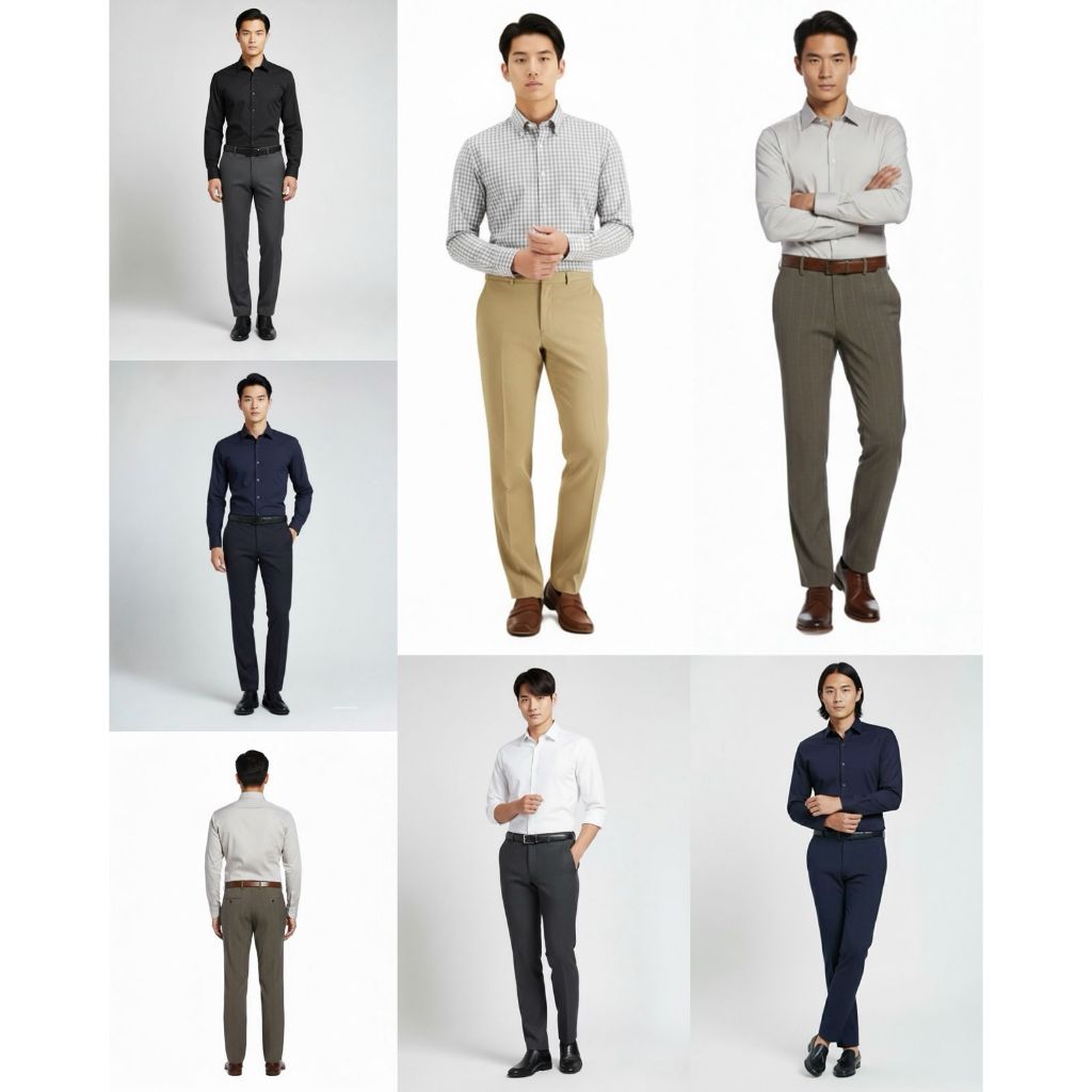 Calças Formais Masculinas Para Escritório | Calça Social Masculina Moderna Com Resolução Elástica-PE-9279