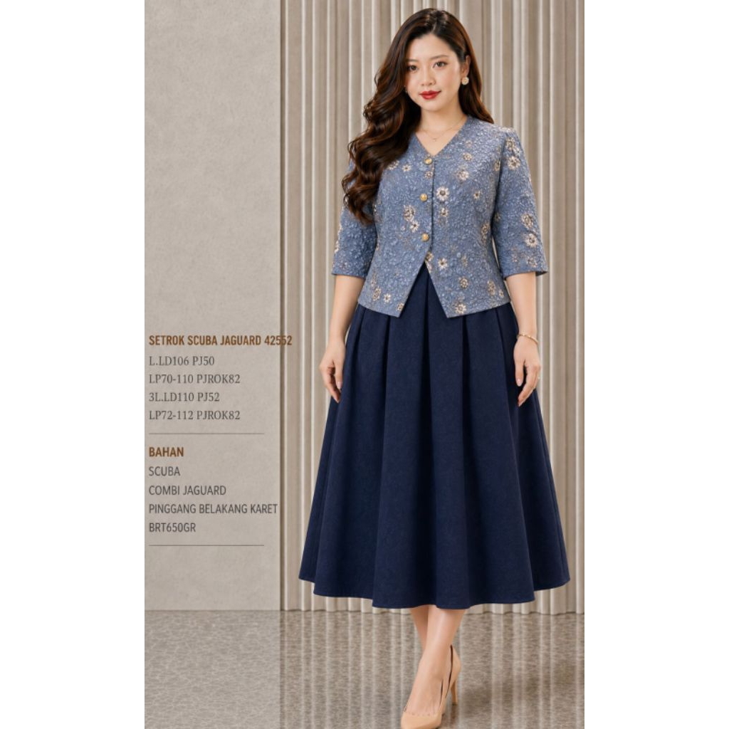 KD42552 Conjunto De Saia De Mergulho JAGUARD [LD106cm] PICT REAL