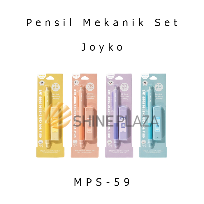 Conjunto De Lápis Mecânico Joyko MPS-59 0.5 mm + Recarga De Chumbo-Completo Com Conteúdo