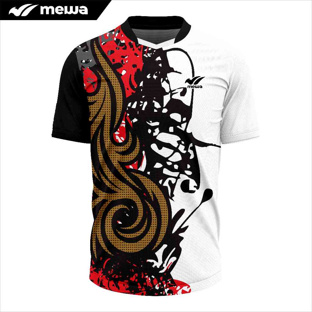 MEWA Batik Jersey Camisa De Vôlei Futsal Badminton Sportswear Top
