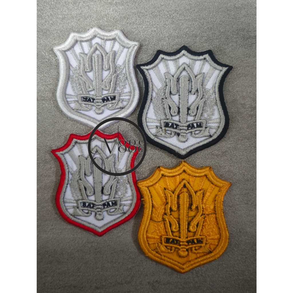 Emblema De Autoridade De Guarda De Segurança Em Relevo (Escudo)-Bordado
