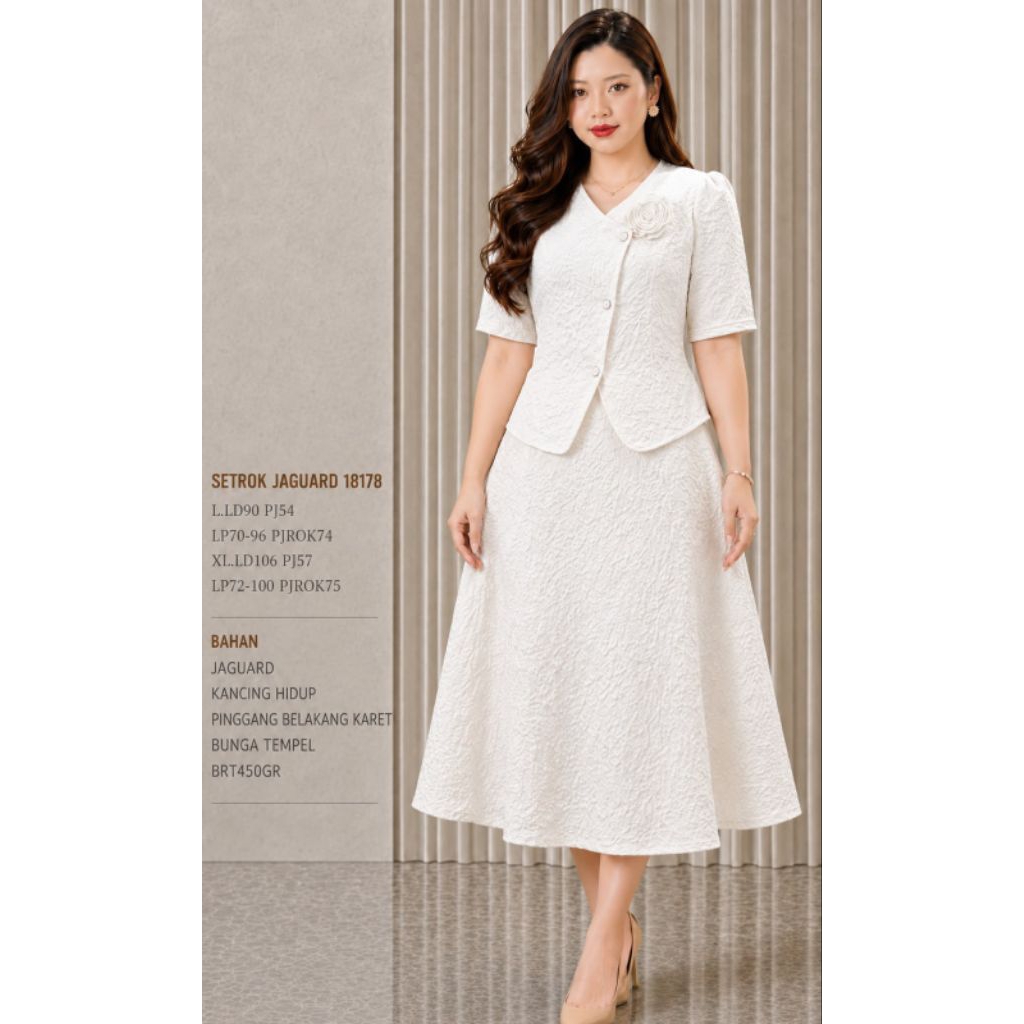 KATUN KD18178 Elegante Conjunto De Saia De Algodão JAGUARD REAL PICT