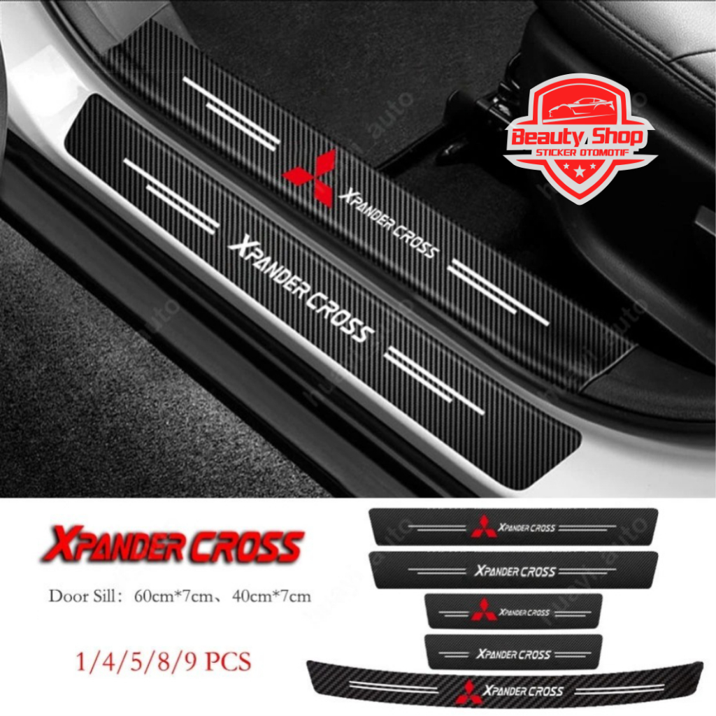 Mitsubishi Xpander Cross Car Sill Adesivo Anti-Riscos Protetor De Porta-Malas À Prova D'água 9 Unidades