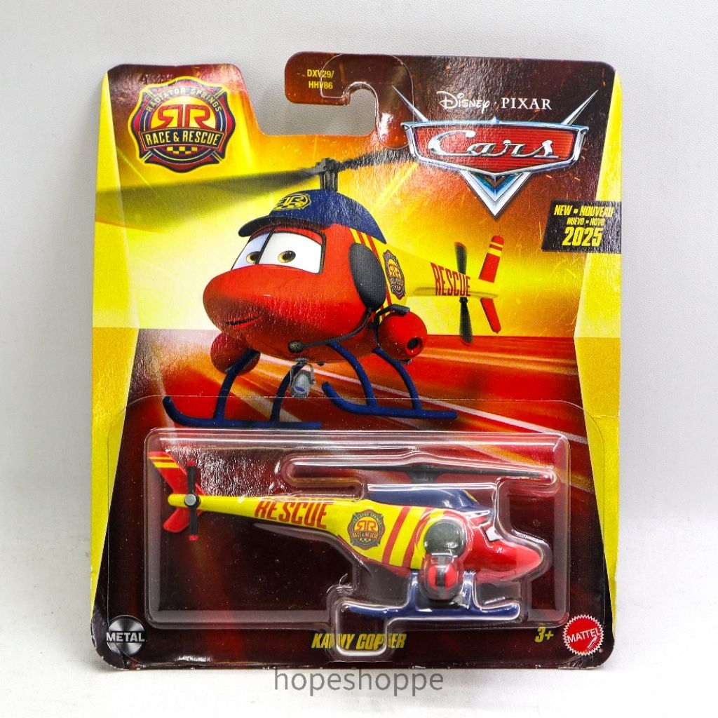Disney Pixar Cars Kathy Copter Série De Corrida E Resgate Helicóptero Diecast Original Mattel