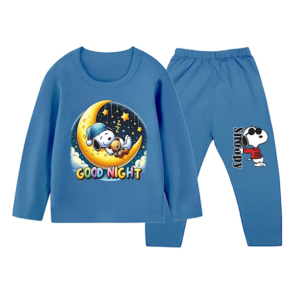 Conjunto De Pijama Infantil Snoopy Good Night Confortável Durável 1-10 Anos 352