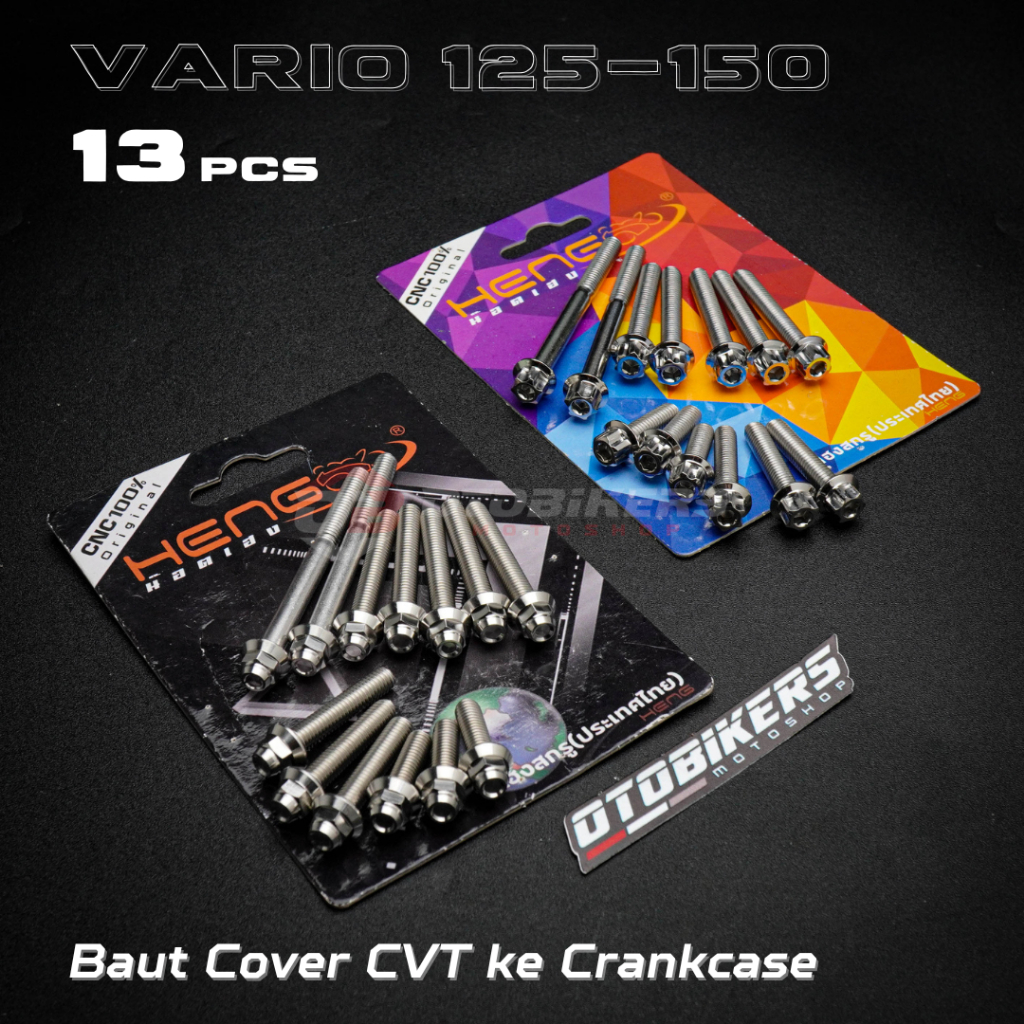 (Conjunto 13 Peças) Parafusos De Cobertura CVT Vario 125 150 Antigo Novo led/KZR Direito Probolt Inoxidável original Hen