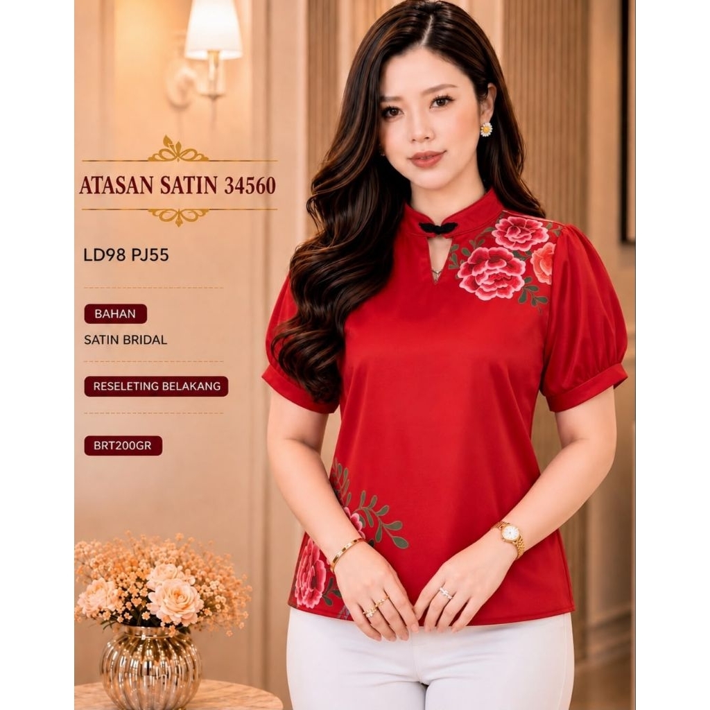 Blusa De Cetim Feminina TOP 70088 FER
