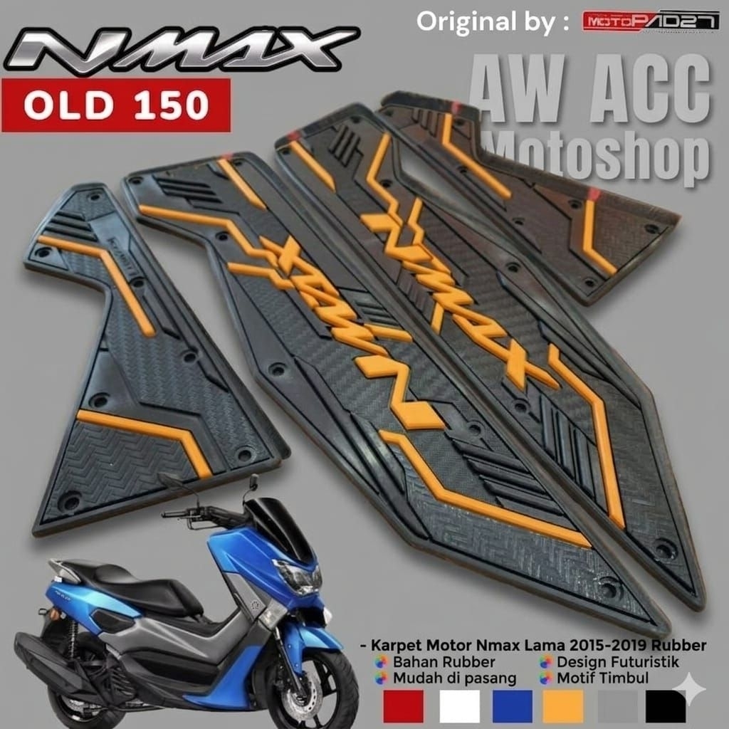Tapete De Motocicleta Antigo Nmax 2015-2019 Borracha premium
