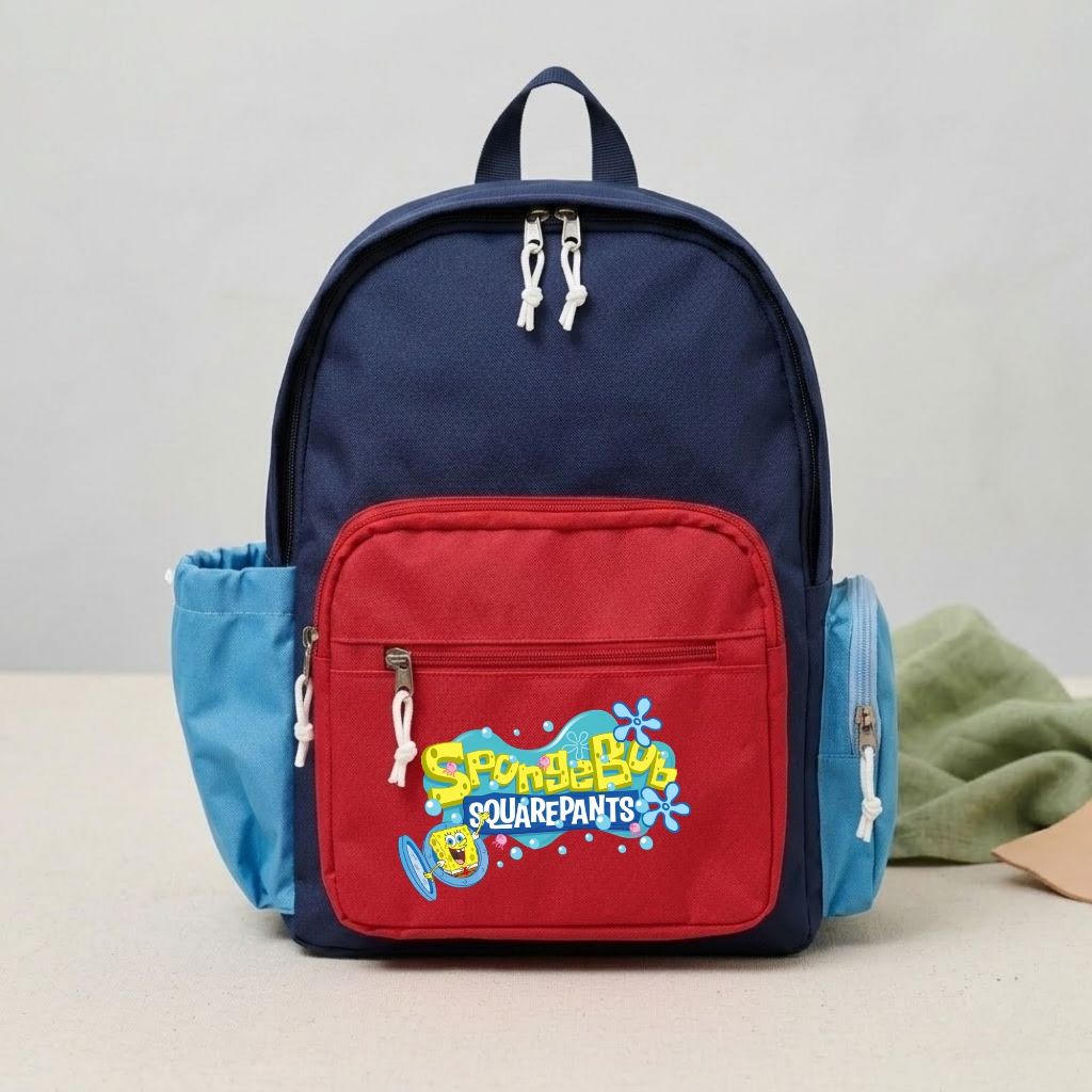 Catenzo-CUT 044 Mochila Fofa Com Motivo De Bolhas De Bob Esponja Para Pré-Escola , Jardim De Infância , Crianças Do Ensi