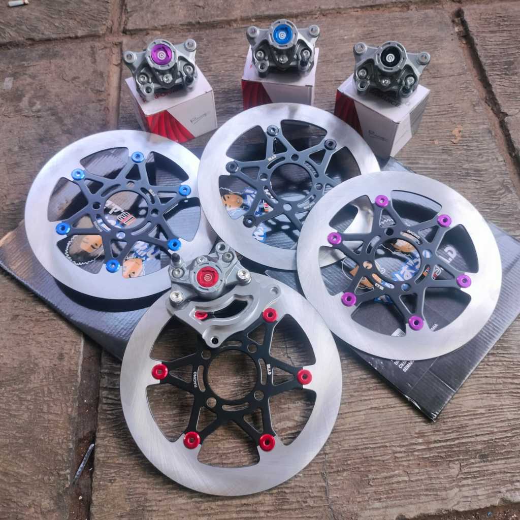 Pacote De Disco SUNSTAR Modelo Estrela Plana Mais Pinça De Moedas Cinza PLUS MIO 260MM Suporte Mangueira De Freio De 95