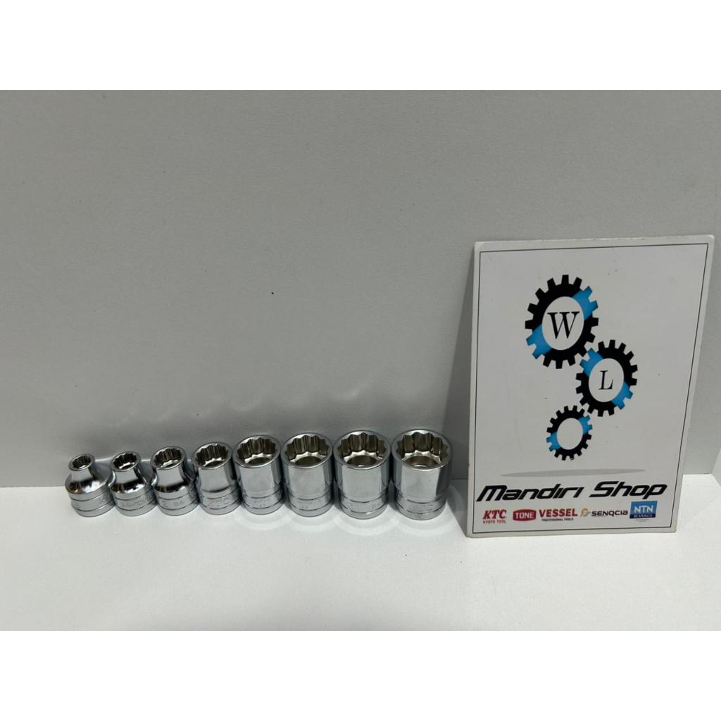 Pacote Pronto Para Trabalho Chave De Choque Quadrada KTC 1/2 8 PC KEMBANG 12 (8-22) ORIGINAL Japão