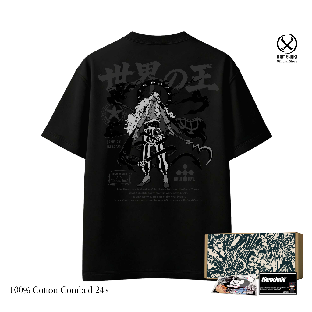 Camiseta KATUN KAMEHAKI IM Same Nerona Imu Anime Onepiece Luffy Unissex Algodão Penteado 24s Premium Plastisol Impressão