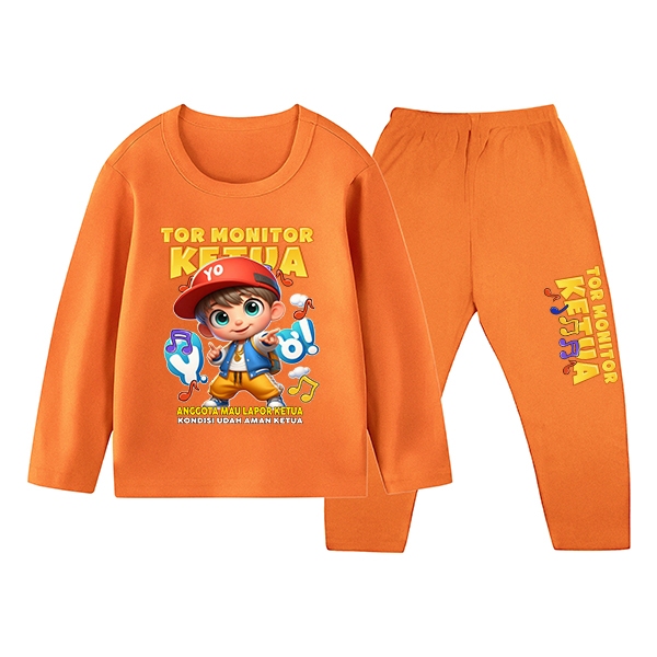 Tor Monitor Head Kids Pijama Conjunto Confortável Durável 1-10 Anos 2323