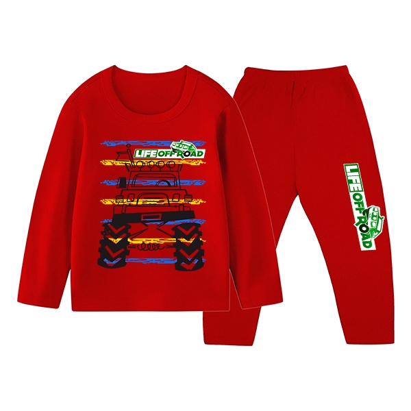 Conjunto De Pijamas Infantis Off Road Da Vida Do Carro Confortável E Durável 1-10 Anos 219