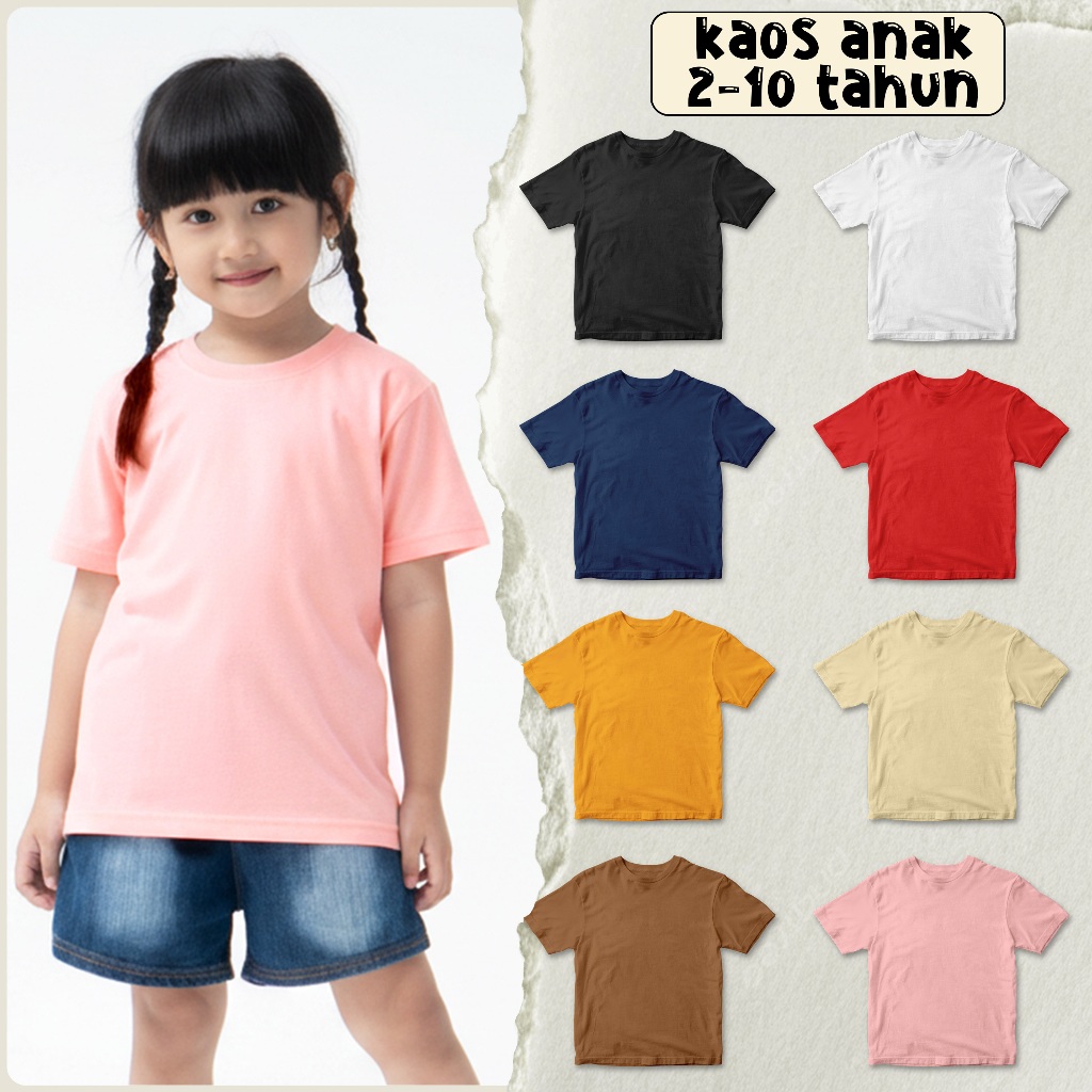KATUN OLIVERKIDS – Camisetas Básicas Lisas Para Crianças De 2 A 10 Anos 100 % Algodão Penteado 24s Grossas E Macias De M