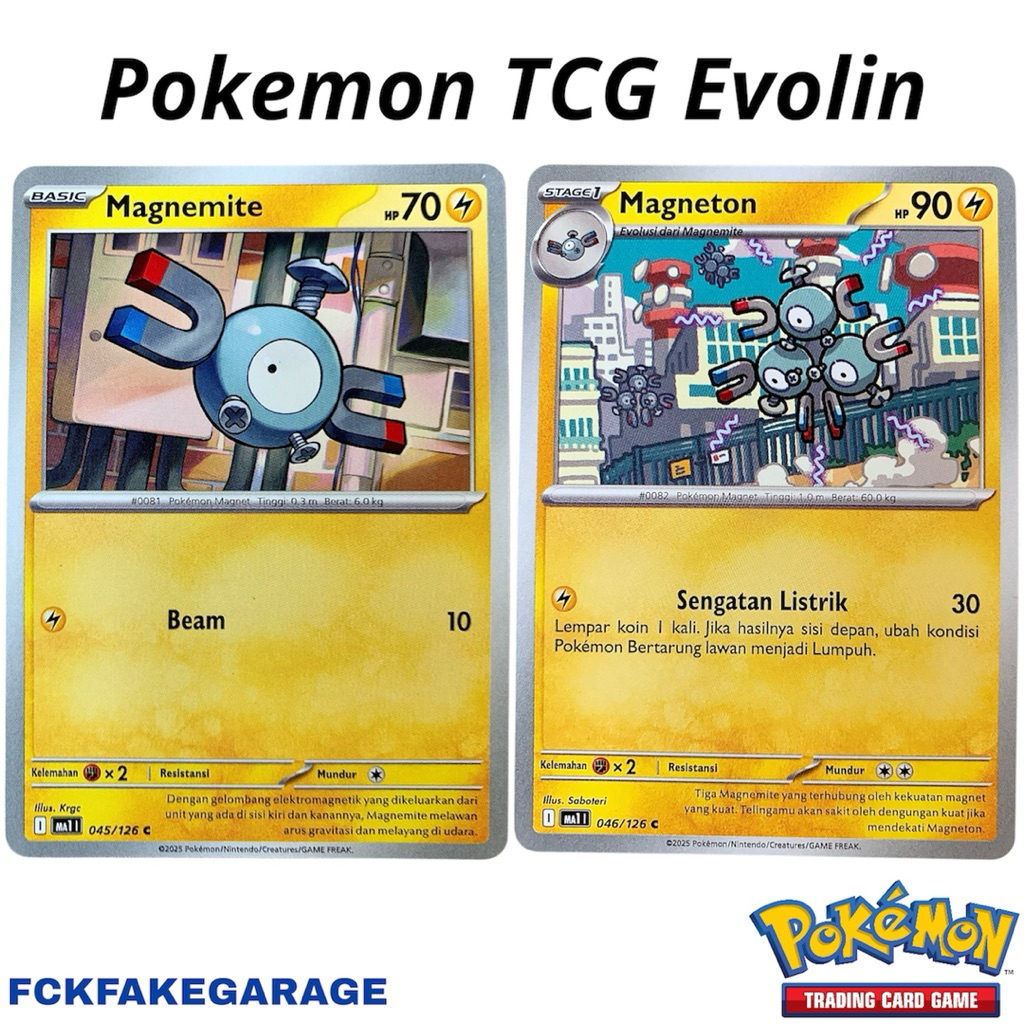 Magneton De Evolução Magnemite (MA1 045 E 046/126) ~ Mega-Pokémon TCG Indo