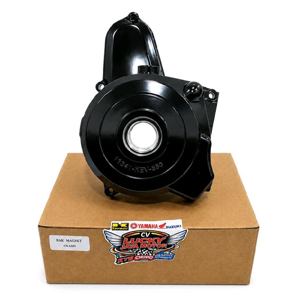 Tampa Do Bloco Magnético Esquerdo Para Grand Supra X 100 Old Black