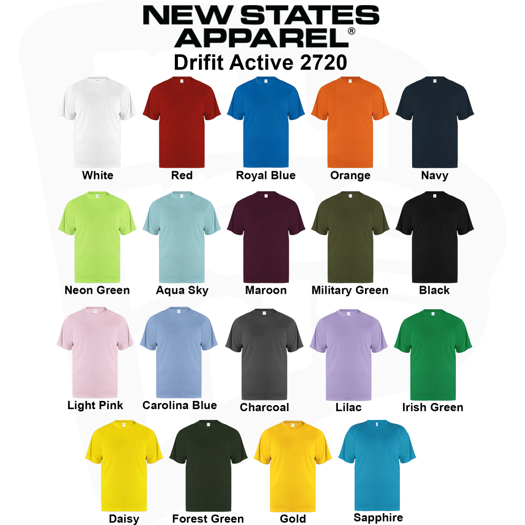 Camiseta Esportiva Lisa Aprel Dos Estados Unidos-NSA Active 2720 Poliéster Jersey Dri Fit Futsal Running Padel
