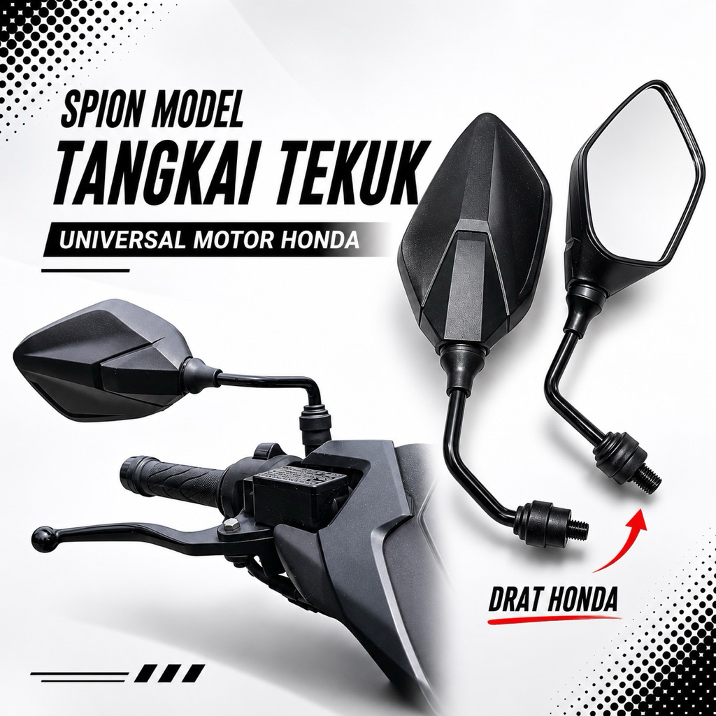 Espelho Retrovisor Modelo Linha Curva Honda Vario Beat Scoopy Pcx Adv Stylo Supra Etc .