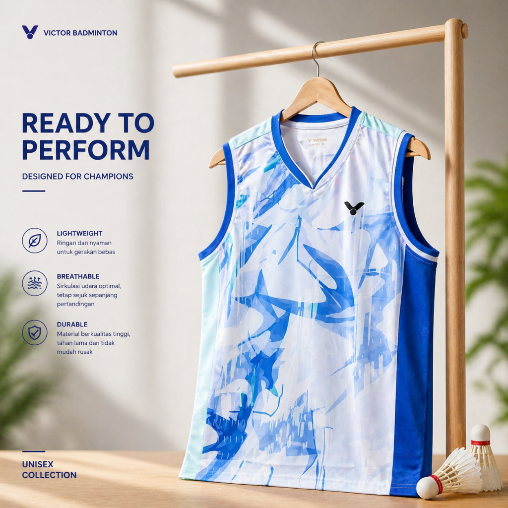 Singlet V835S Importado Camisa De Badminton Camiseta Masculina E Feminina Esporte badmintonrevolution