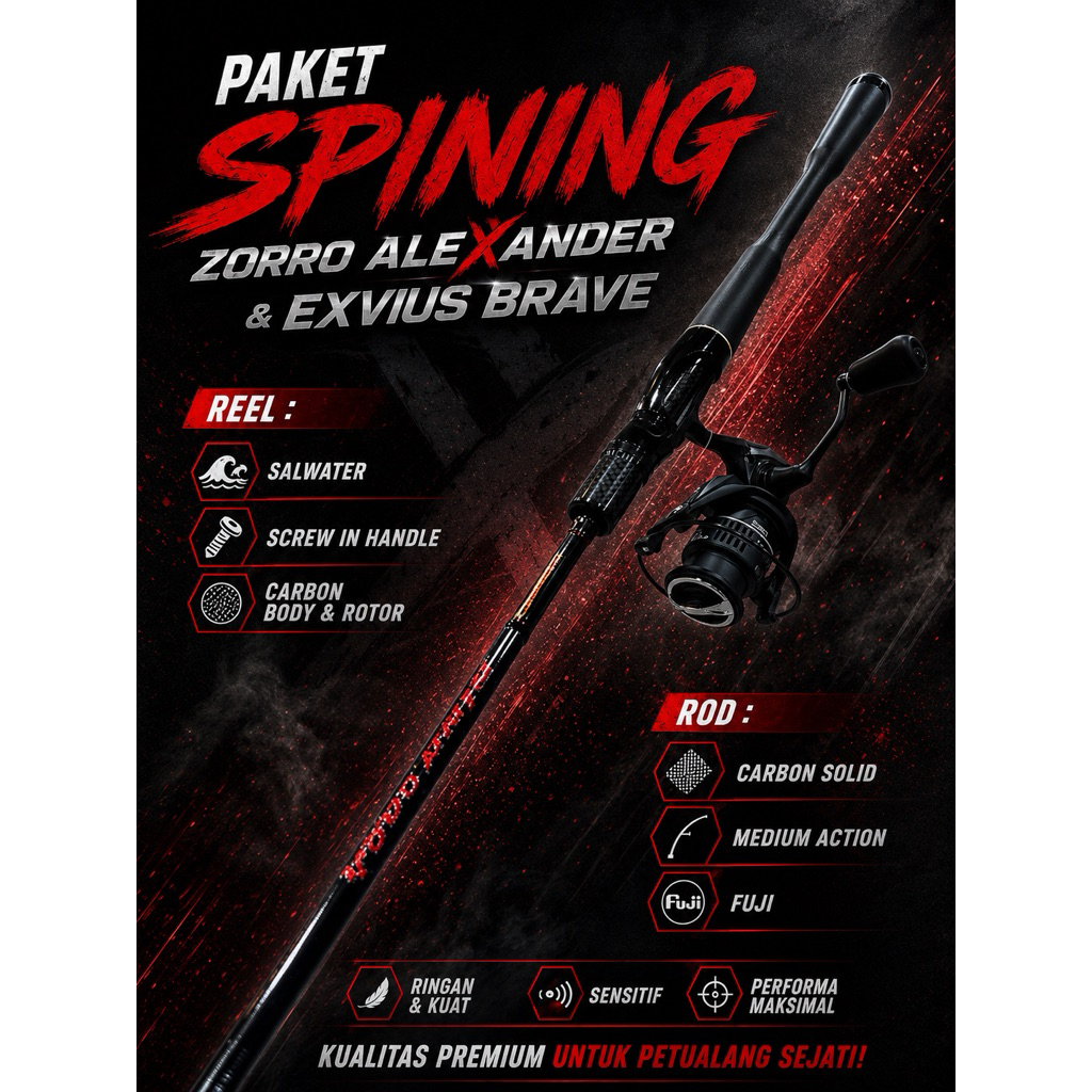 Conjunto Giratório Zorro alexander E Carretel Extreme brave 3000